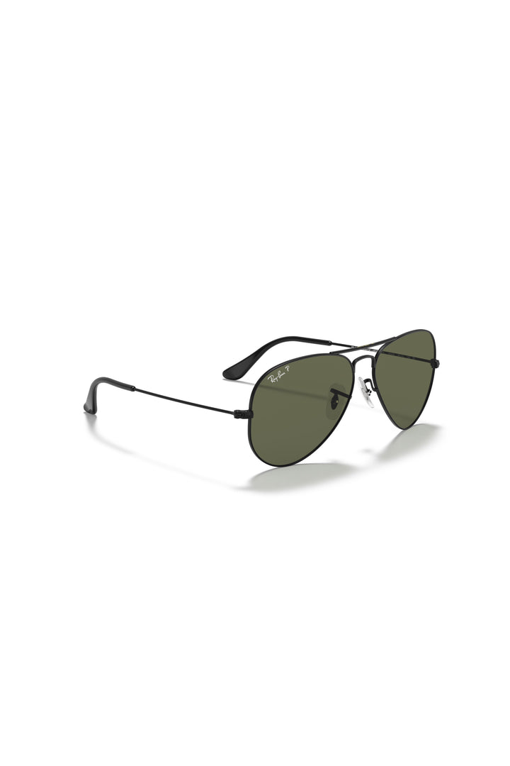 Aviator Sunglasses - Black/Green