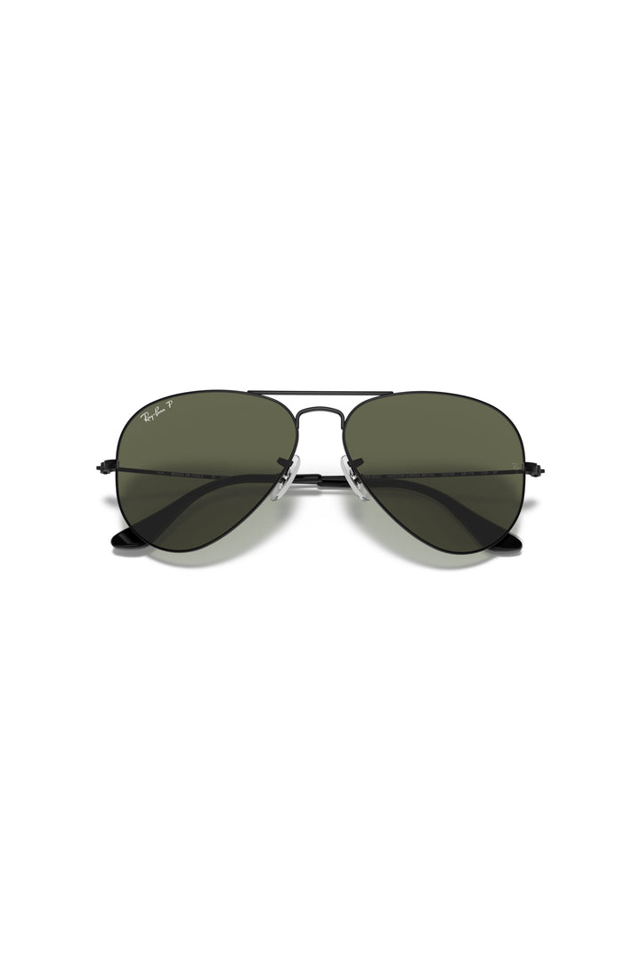 Aviator Sunglasses - Black/Green