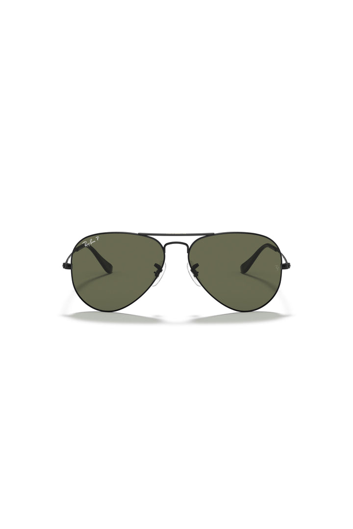 Aviator Sunglasses - Black/Green