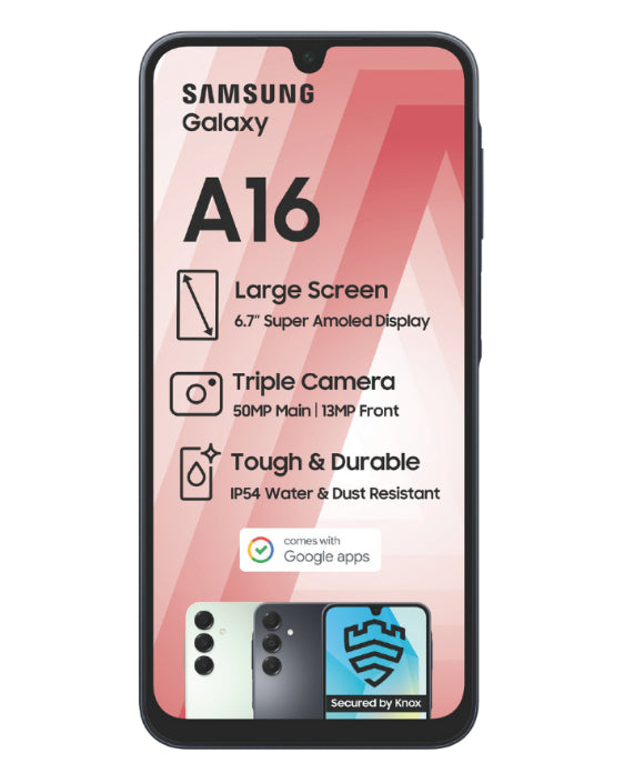 Galaxy A16 128GB 4G Dual Sim Black Cellphone