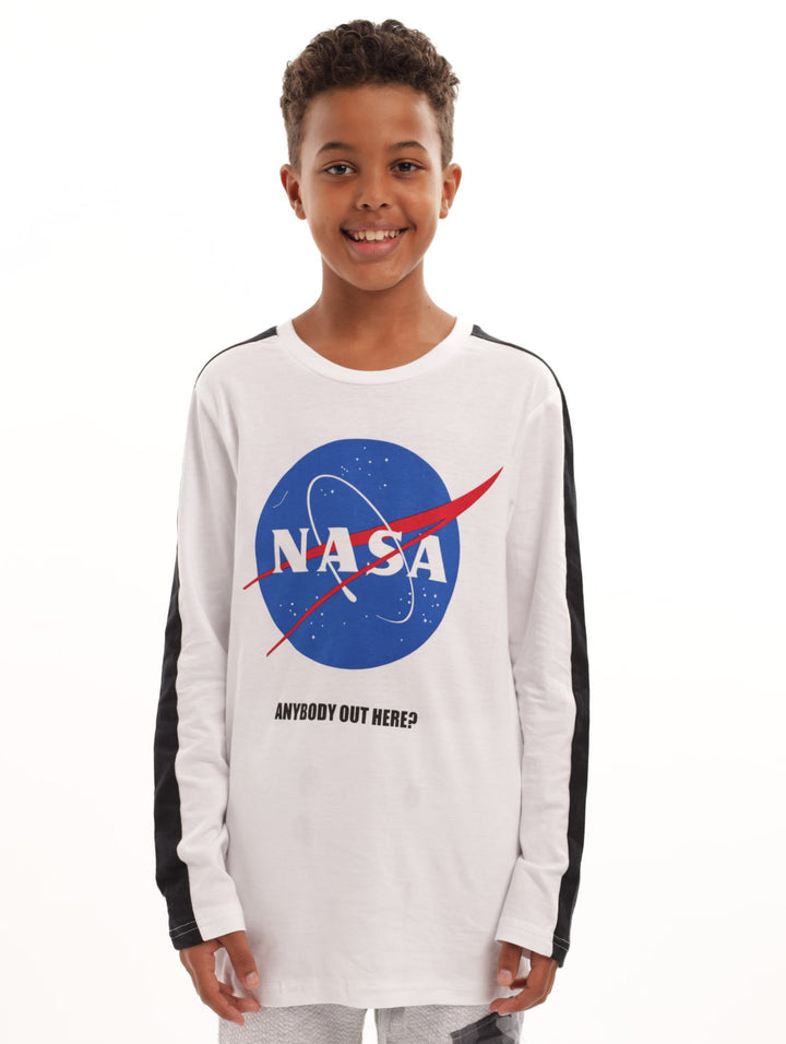 Boys NASA White Long Sleeve Shirt - White