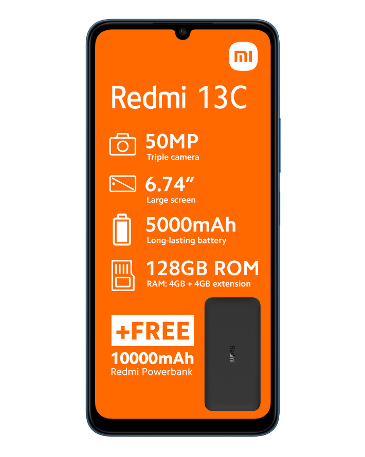 Redmi 13C 128GB Dual Sim Black Cellphone