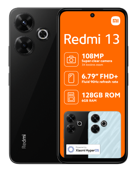 Redmi 13 128GB Dual Sim Black Cellphone