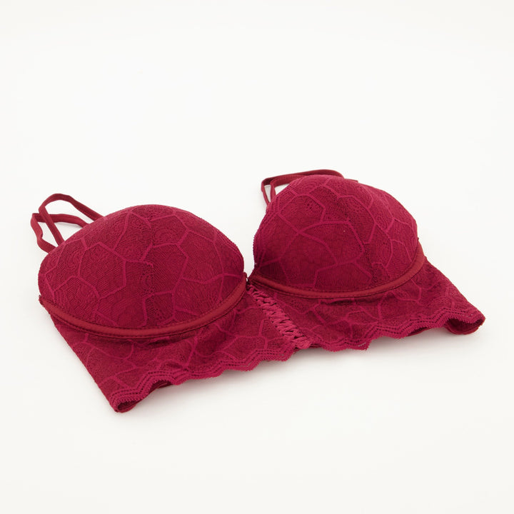 Ladies Longline Bra - Deep Red