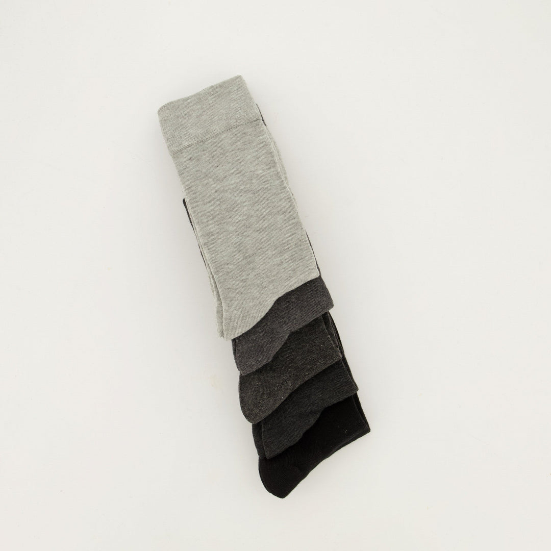 Mens - 5 Pack Anklet Socks - Grey