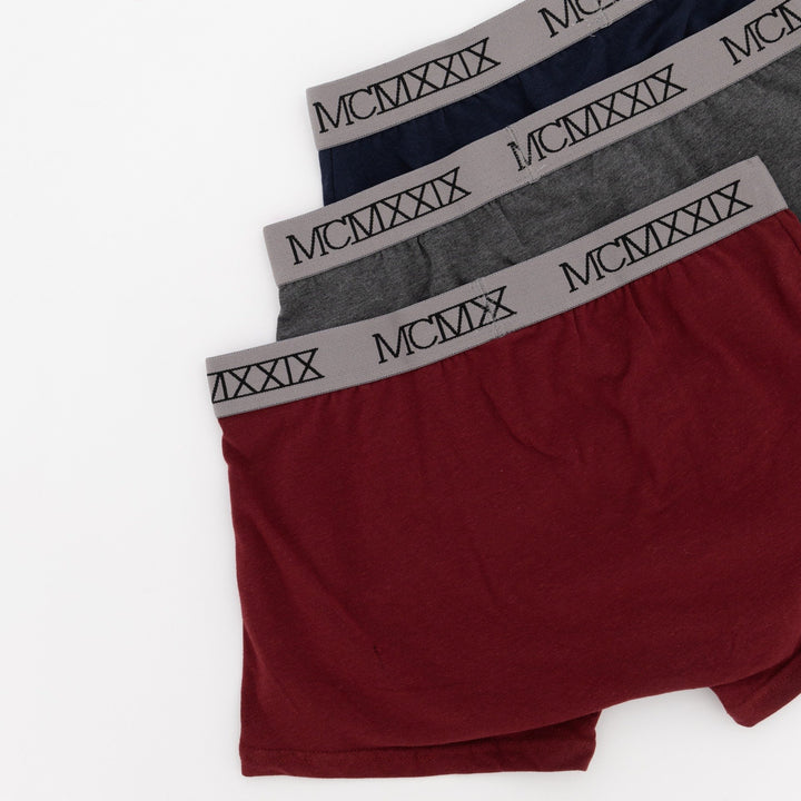 Men's 3 Pack Plain Trunk