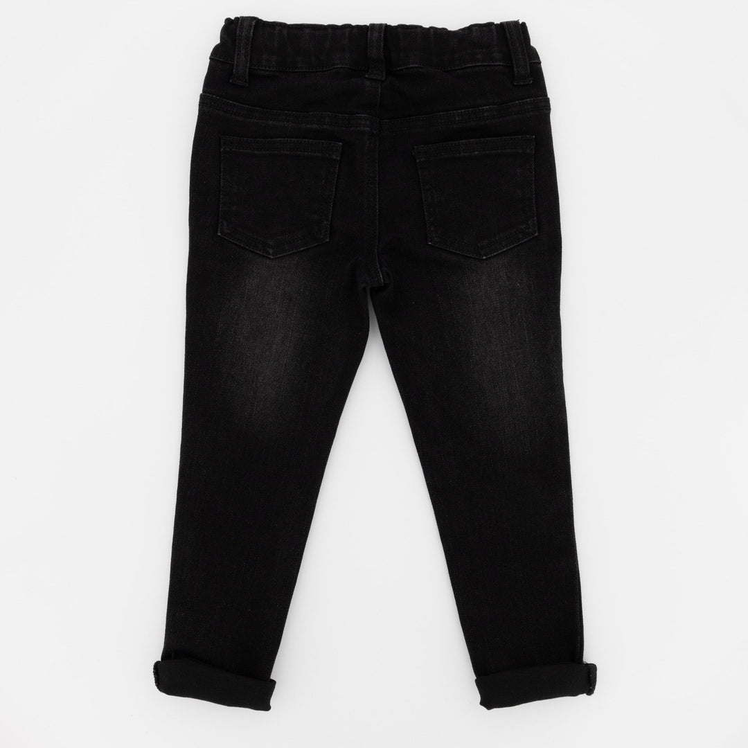 Pre-Girls Black Skinny Denim Jean