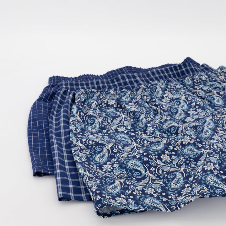 Men's 3 Pack Paisley Boxer - Navy