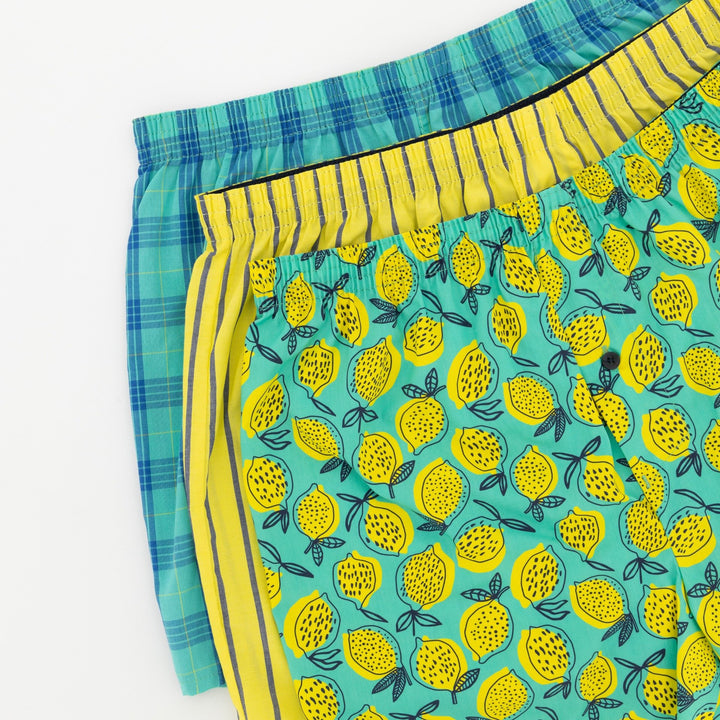 Men's 3 Pack Lemon Boxer - Yellow