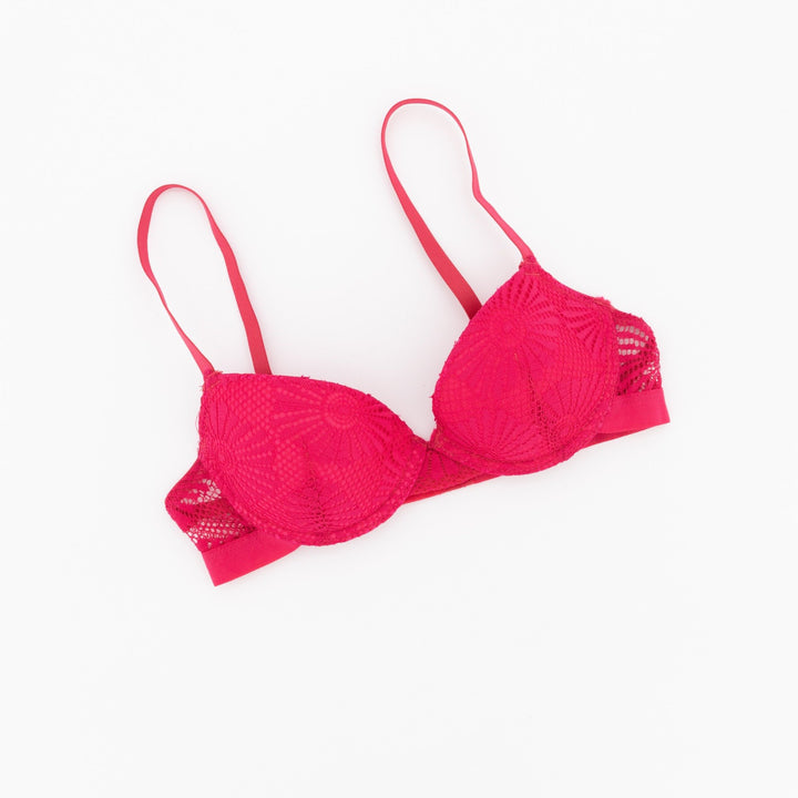 Ladies Lace T-Shirt Bra - Berry