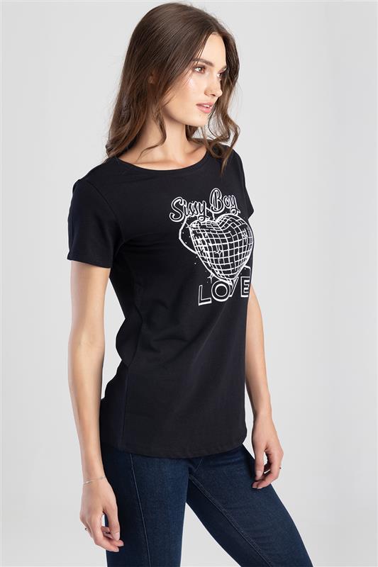 Love Heart Tee - Black