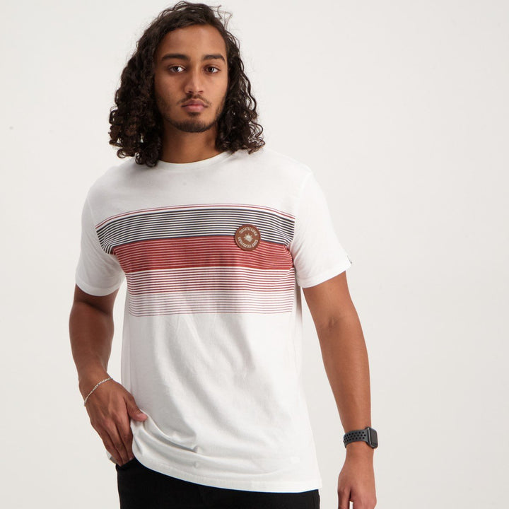 Men's New Stripe Tee-Antique White