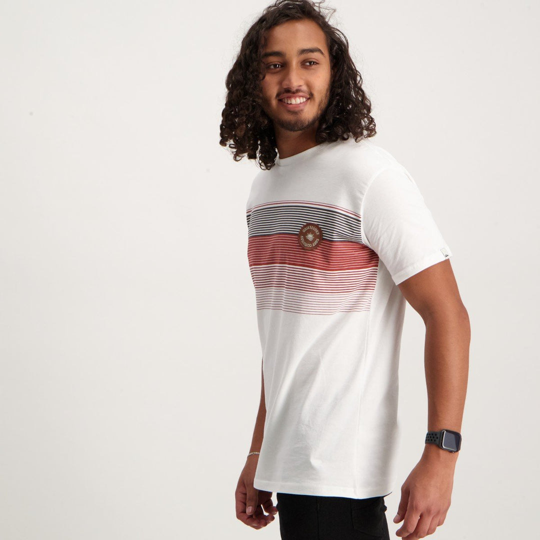 Men's New Stripe Tee-Antique White