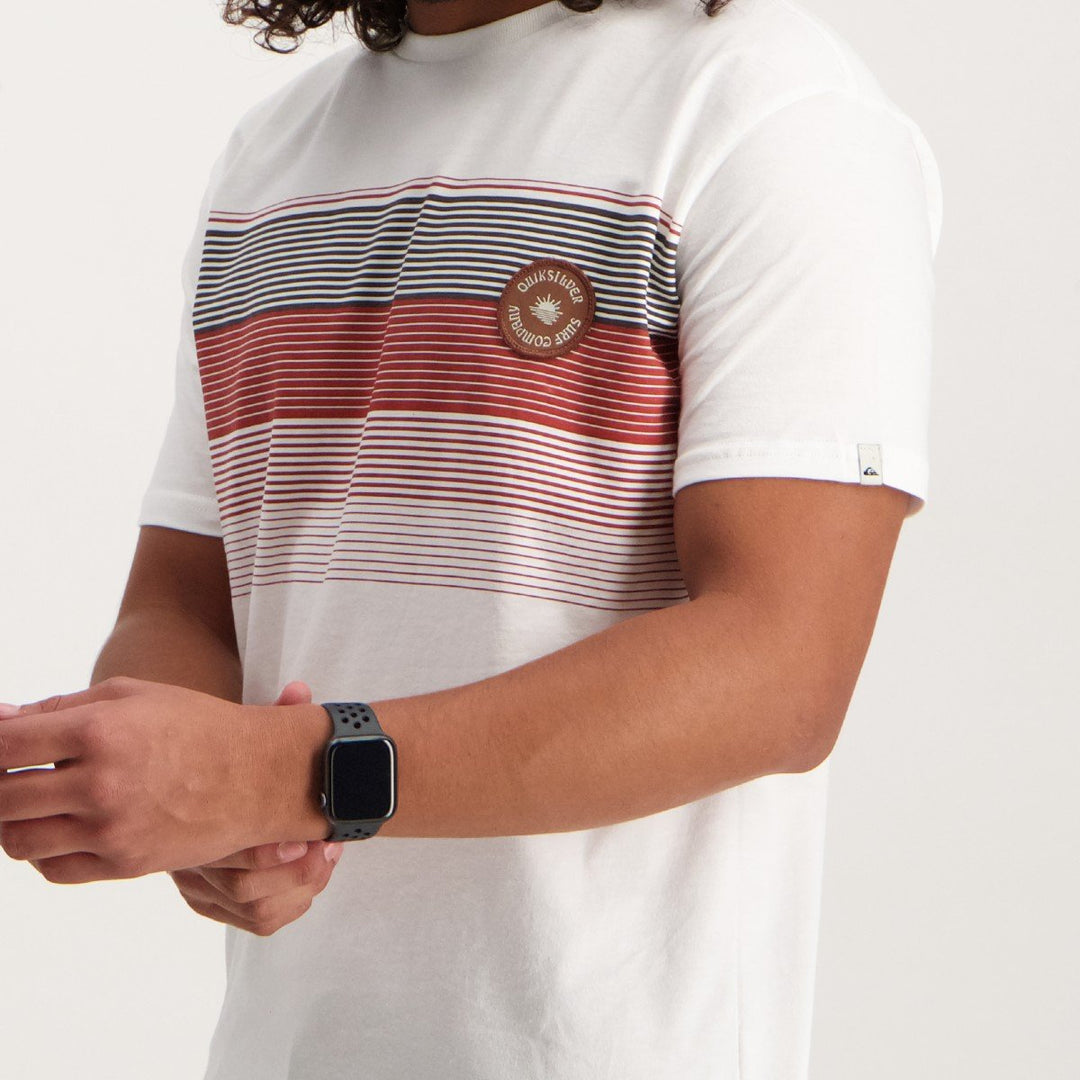 Men's New Stripe Tee-Antique White