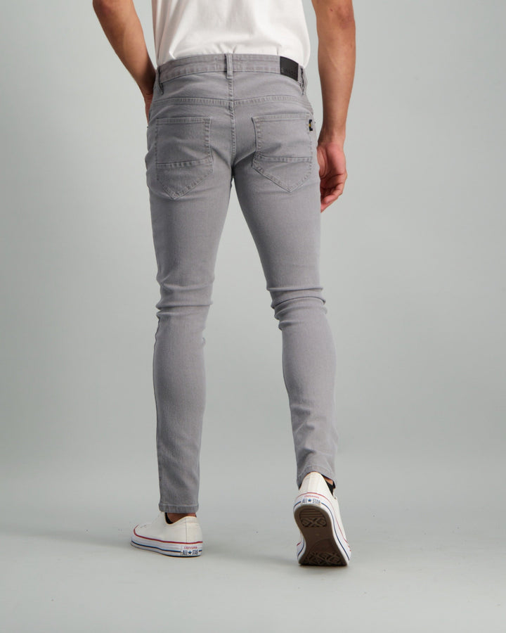 Men's Light Grey Super Skinny Denim Jean