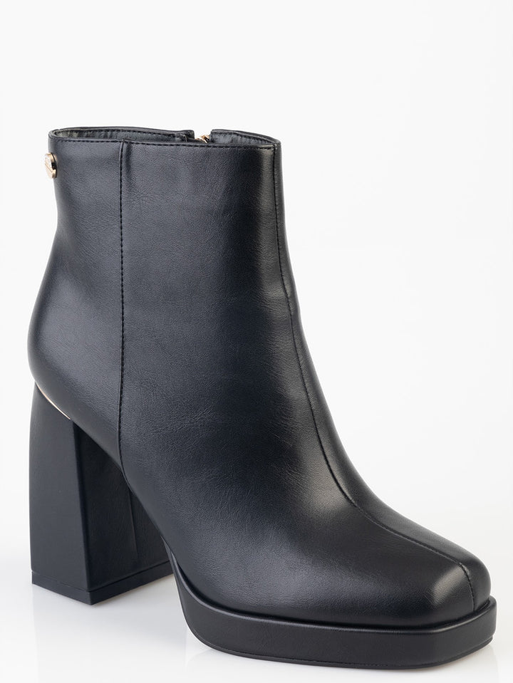 Darla Block Heel Ankle Boot - Black