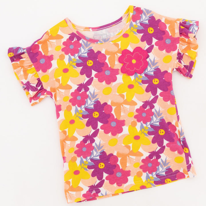 Pre-Girls Blocthed Print Top