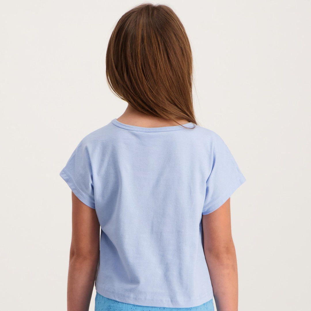 Girls Peanuts Crop Tee - Blue