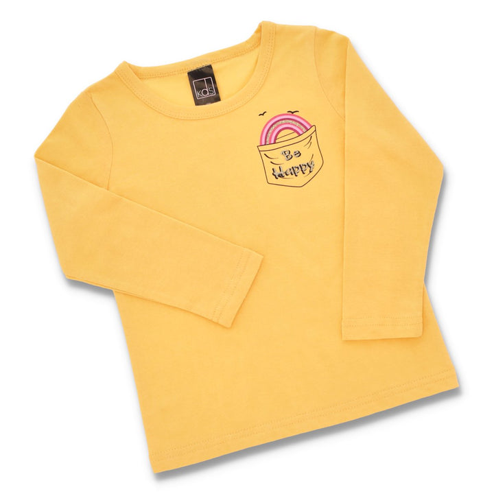 Pre-Girls Basic Long Sleeve Tee - Yellow