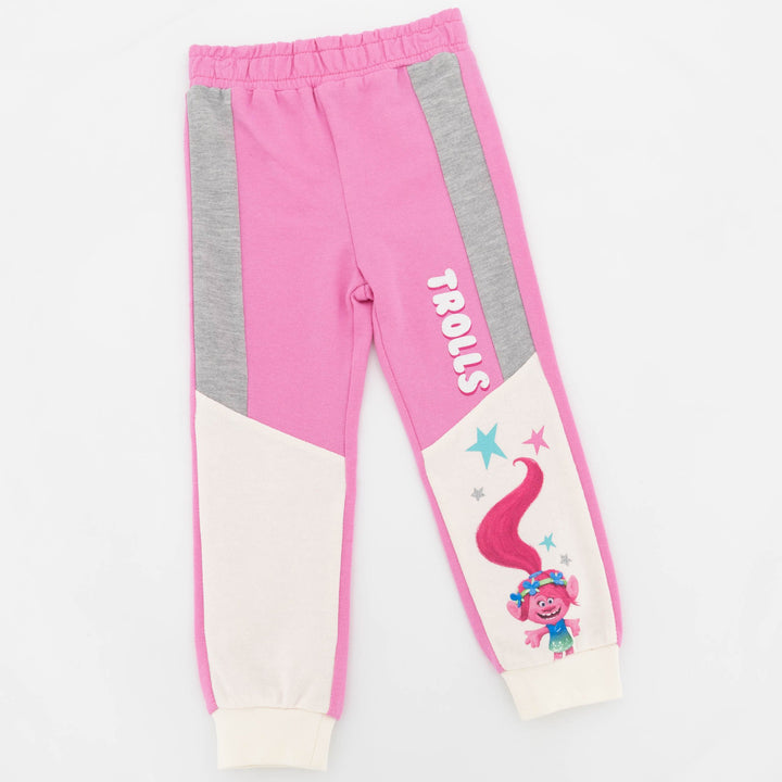 Pre-Girls Trolls Panelled Fleece Jogger - Pink