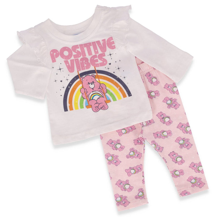 Baby Girls Colourblock Tee And Legging Set - White