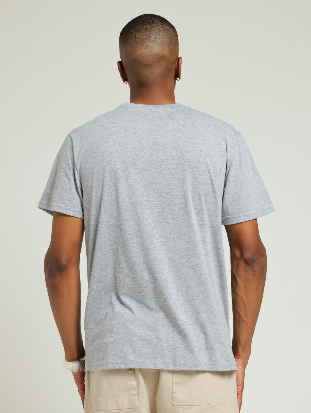 Flock Embossed Tee - Grey Melange