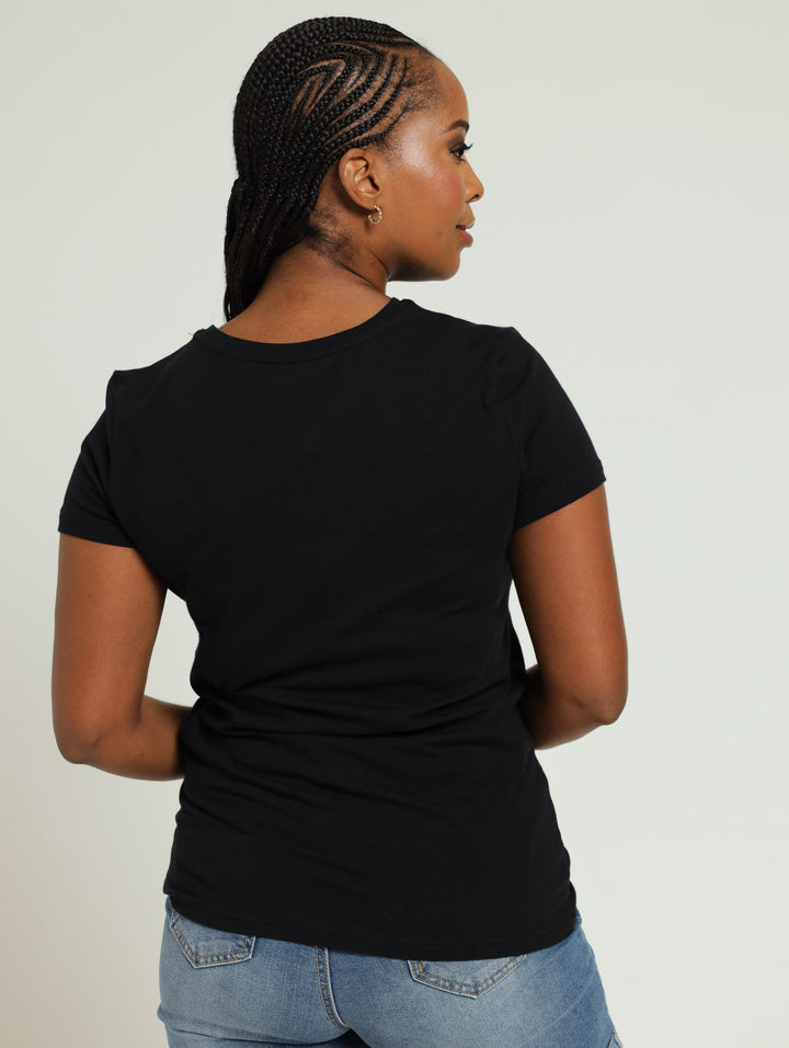 Lycra Crew Tee - Black