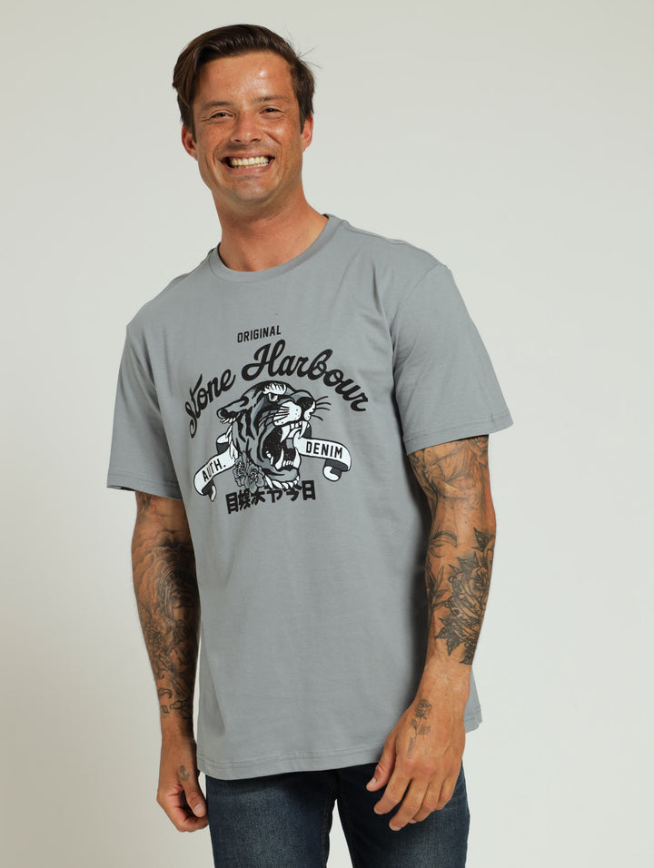 Tiger Head Tee - Grey