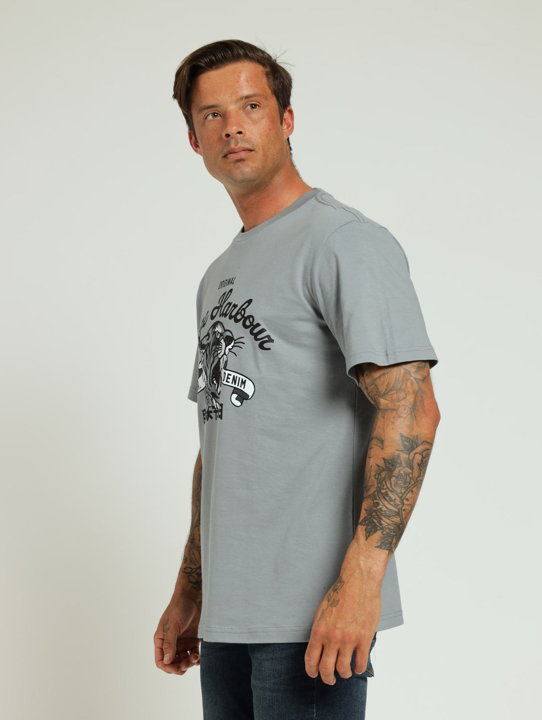 Tiger Head Tee - Grey