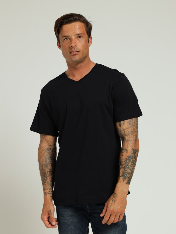 Basic V-Neck Tee - Black