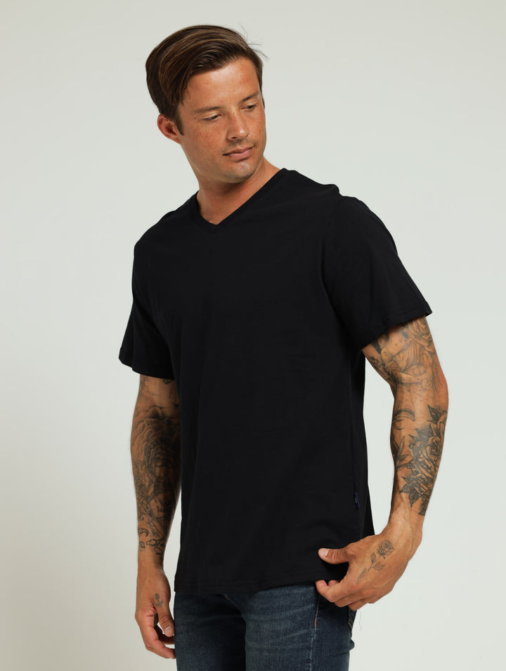 Basic V-Neck Tee - Black