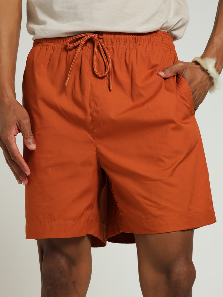 Basic Beach Shorts - Rust