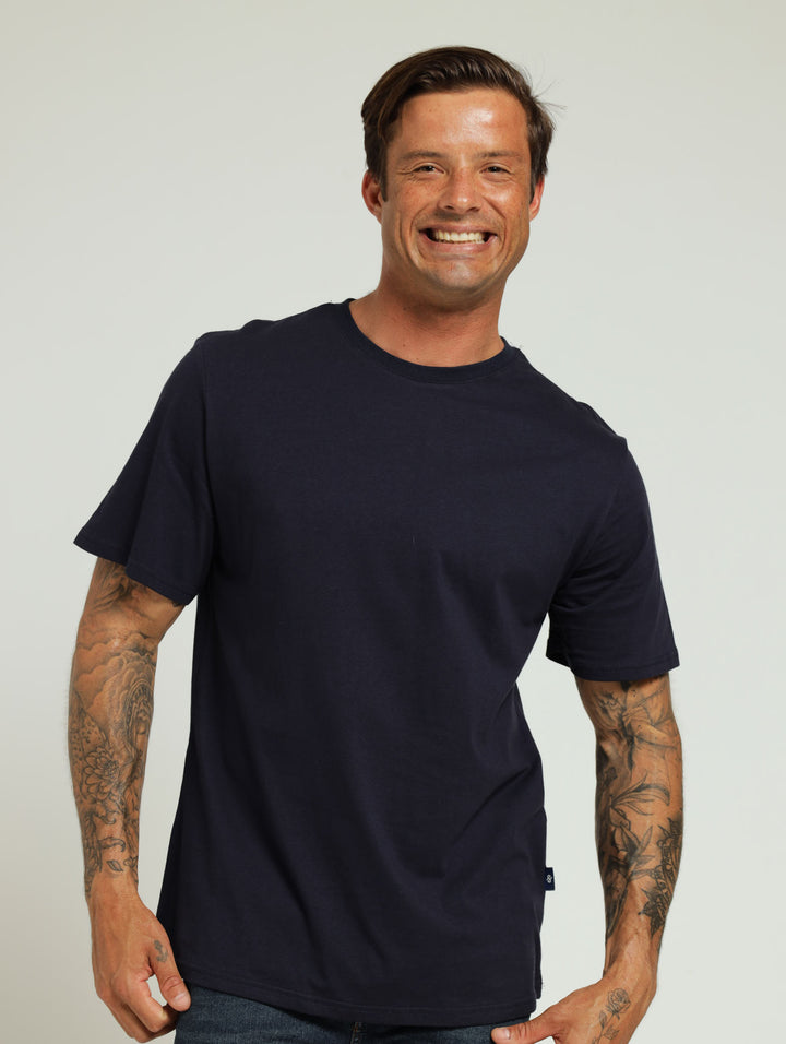 Basic Crew Neck Tee - Navy