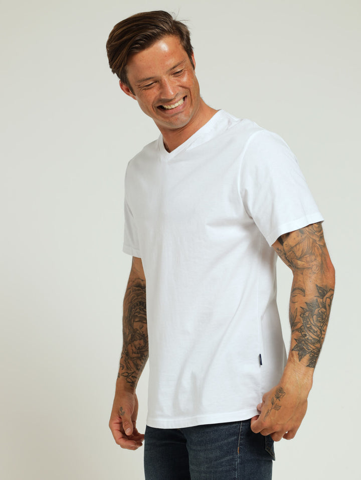 Basic V-Neck Tee - White