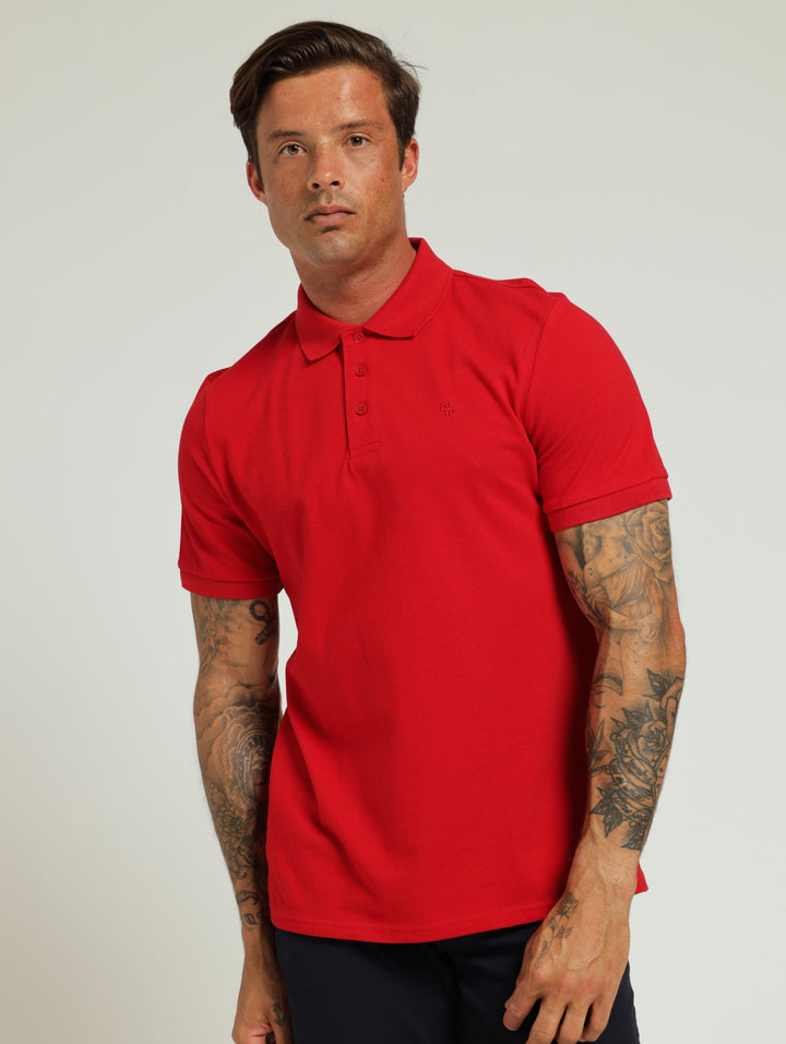 Basic Regular Fit Golfer - Red