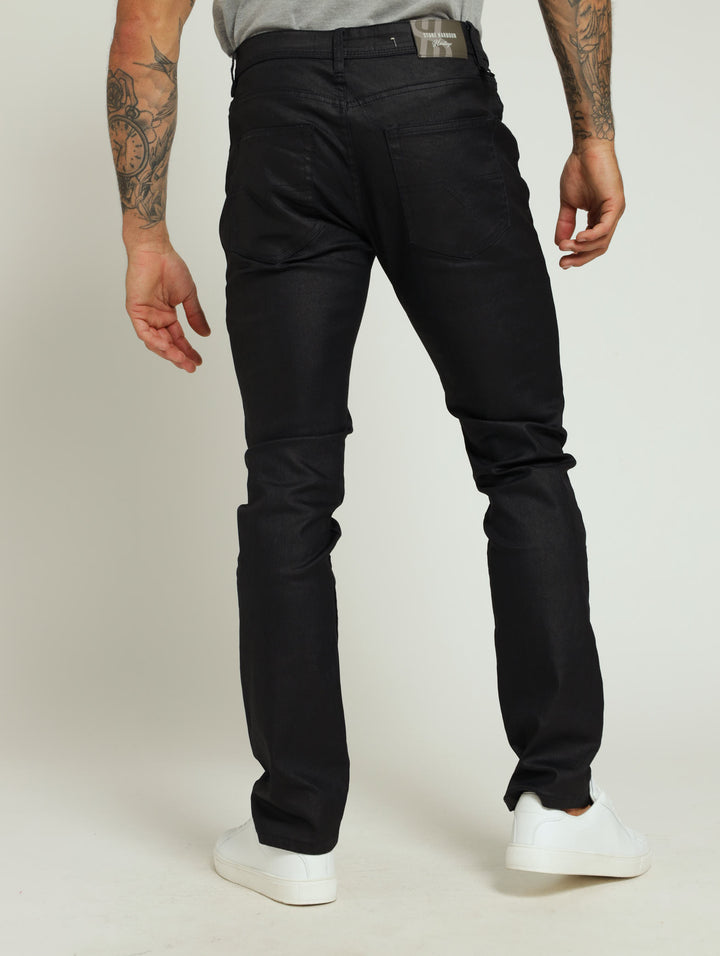 Coated Denim Jean - Dark Blue