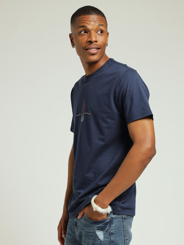 Maxwell Graphic Tee - Navy