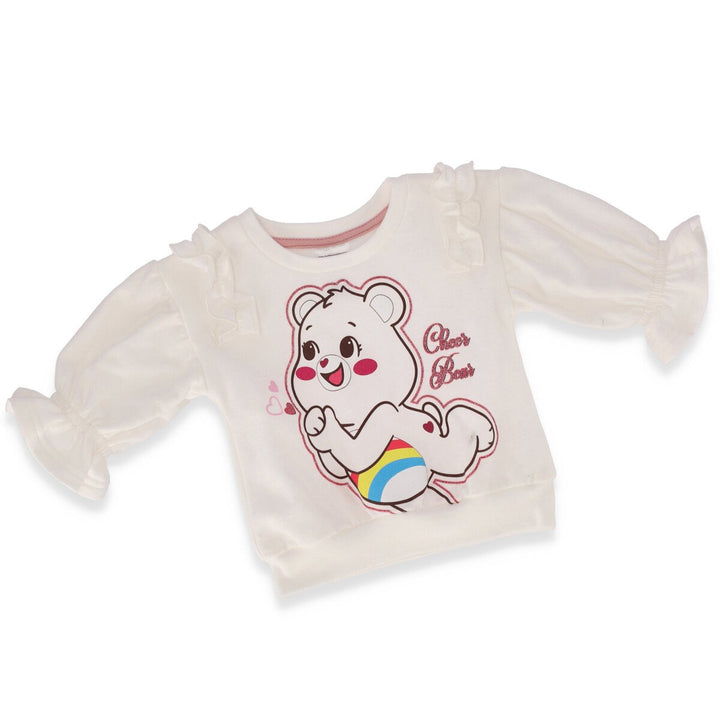 Baby Girls Colourblock Frill Sweat Top - Cream