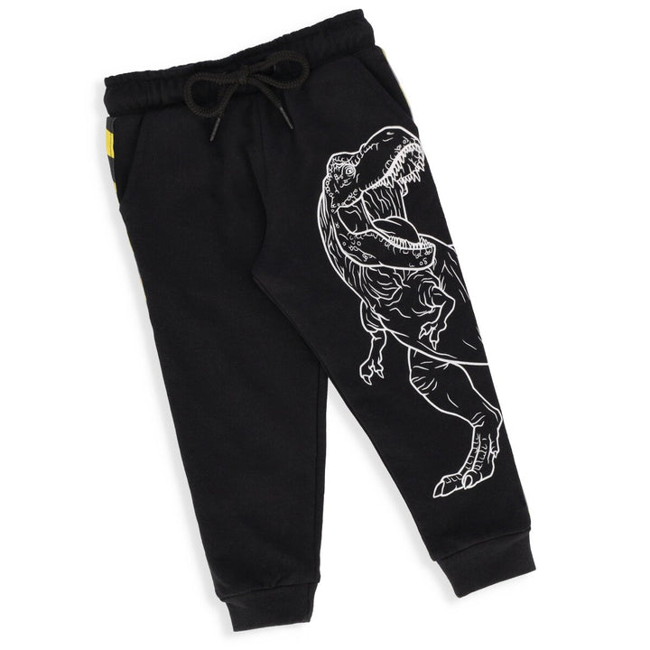 Pre-Boys Jurassic Hazzard Unbrushed Jogger - Black