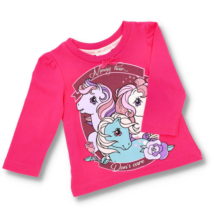 Baby Girls Messy Hair Tee - Mauve