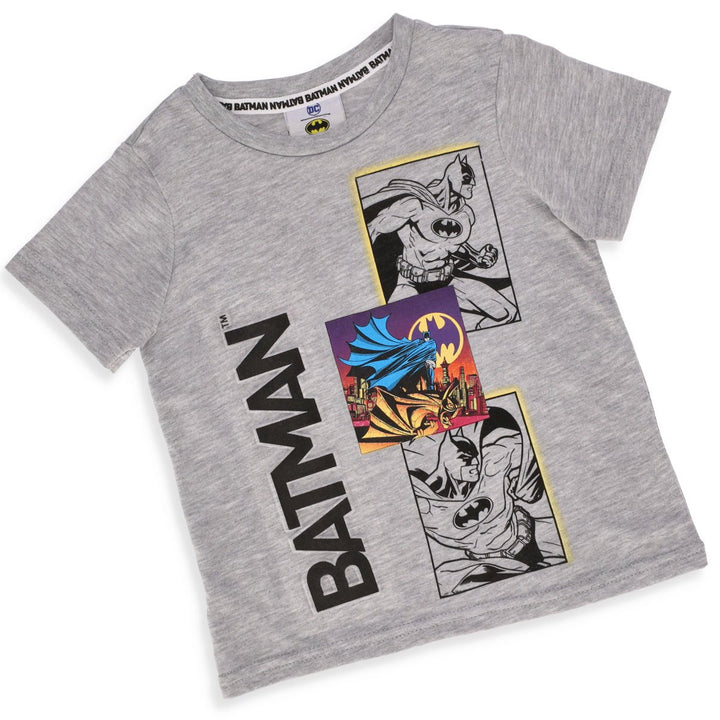 Pre-Boys Short Sleeve Batman Tee - Grey Melange