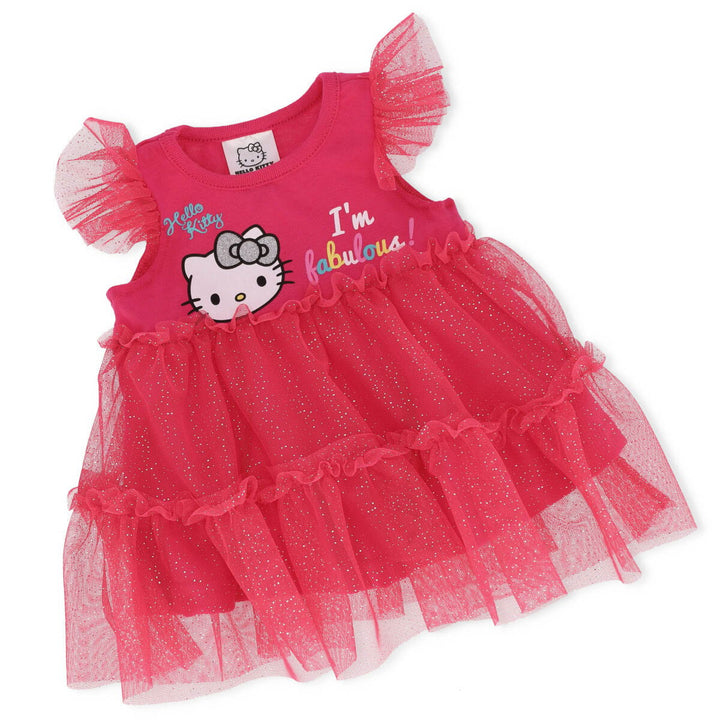 Baby Girls Mesh Dress - Pink