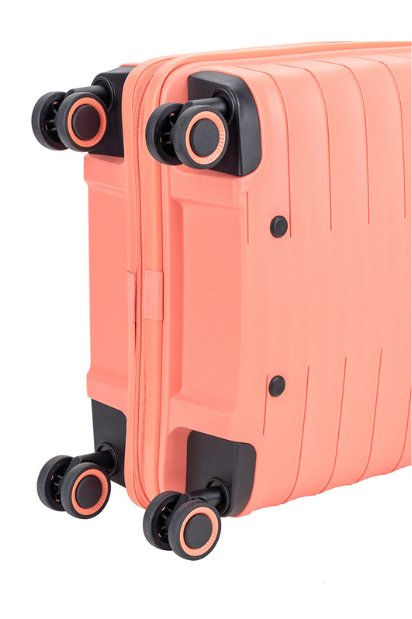 Onyx Trolley Case Luggage - Coral