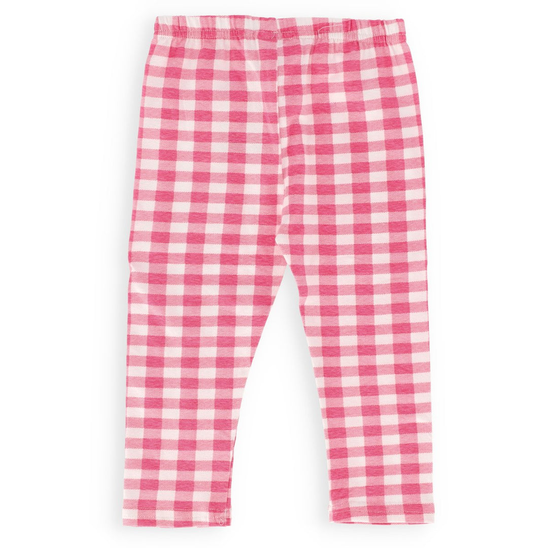 Pre-Girls Checkboard Printed Legging - Pink