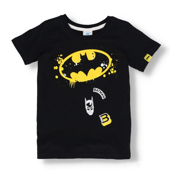 Pre-Boys Short Sleeve Batman Tee - Black