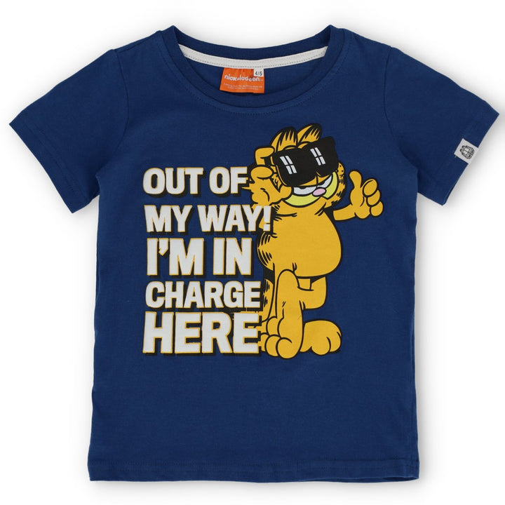 Pre-Boys Short Sleeve Garfield Tee - Cobalt