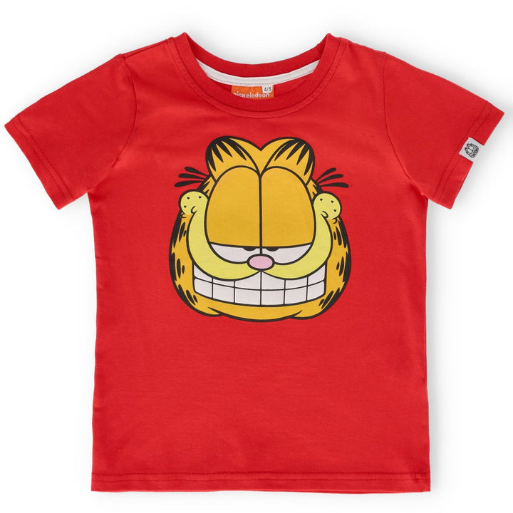 Pre-Boys Short Sleeve Garfield Tee - Red