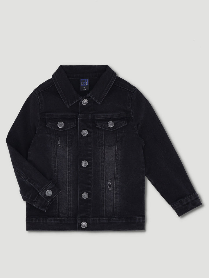 Pre-Boys Denim Jacket - Black