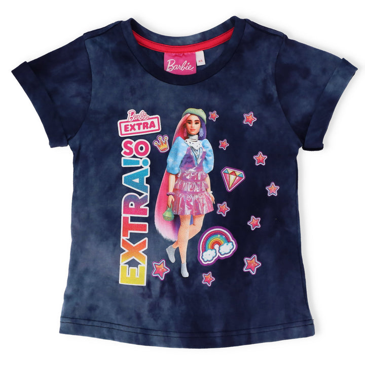 Pre-Girls Barbie Basic Tee - Navy