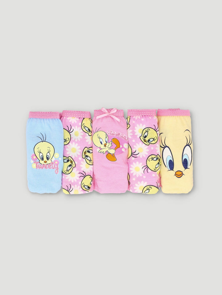 Pre-Girls 5 Pack Tweety Bird Panty Pack - Yellow